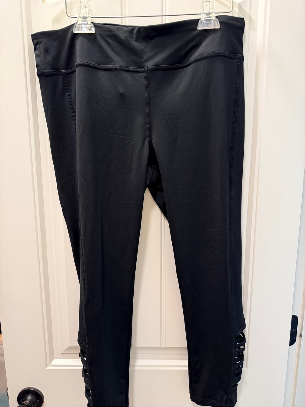 Jockey Black Active Leggings with Logo Print